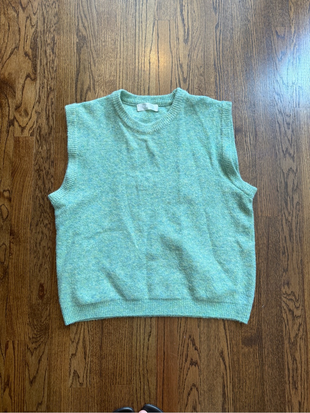 Mint Green Knit Sleeveless Sweater Vest